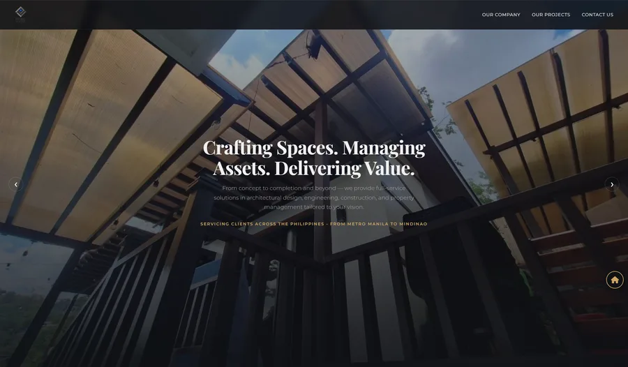 Primovera construction firm website screenshot